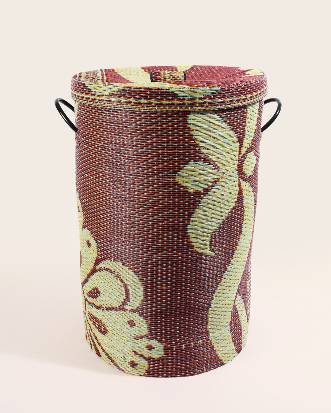 Handwoven Basket with Lid, No 22