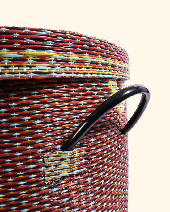 Handwoven Basket with Lid, No 22