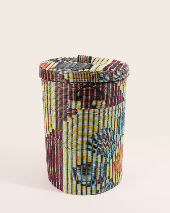 Handwoven Basket with Lid, No 3