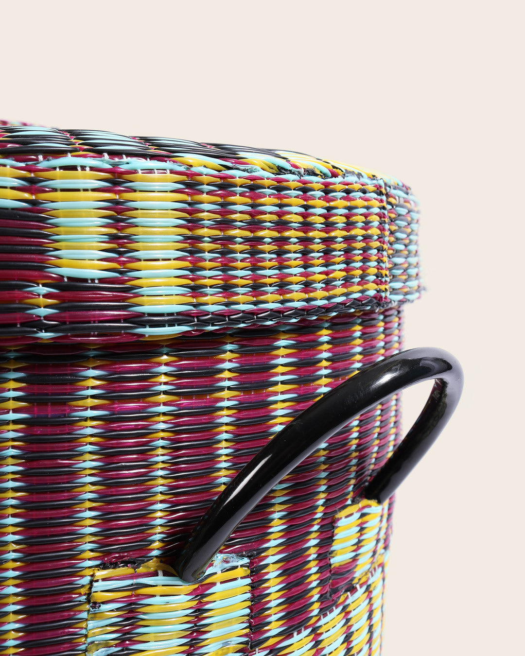 Handwoven Basket with Lid, No 3