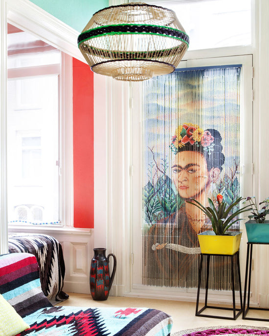 Load image into Gallery viewer, Frida Kahlo Bamboo Curtain
