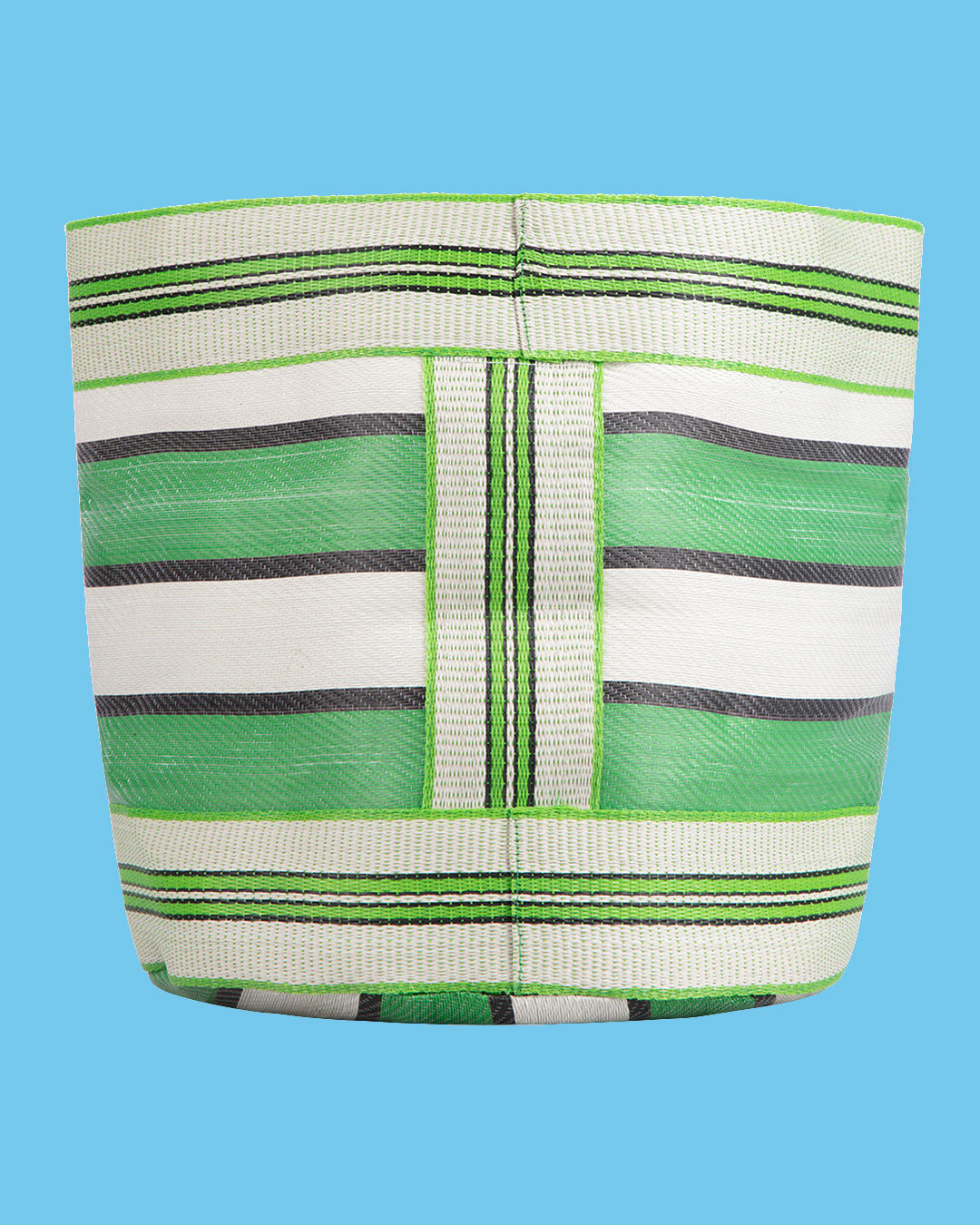 Load image into Gallery viewer, Striped Plant Pot Cover Green, Large
