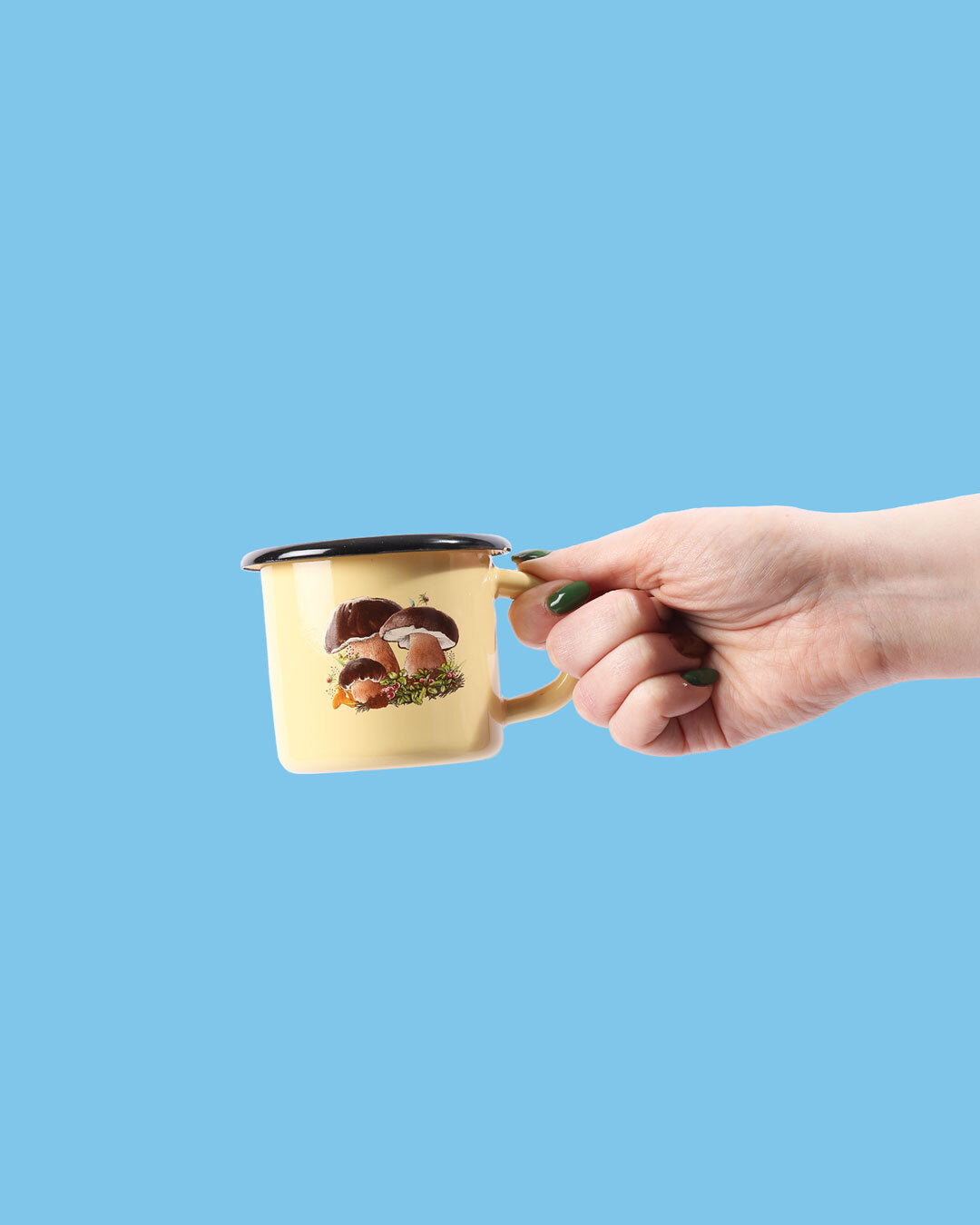 Small Enamel Mug, Mushrooms