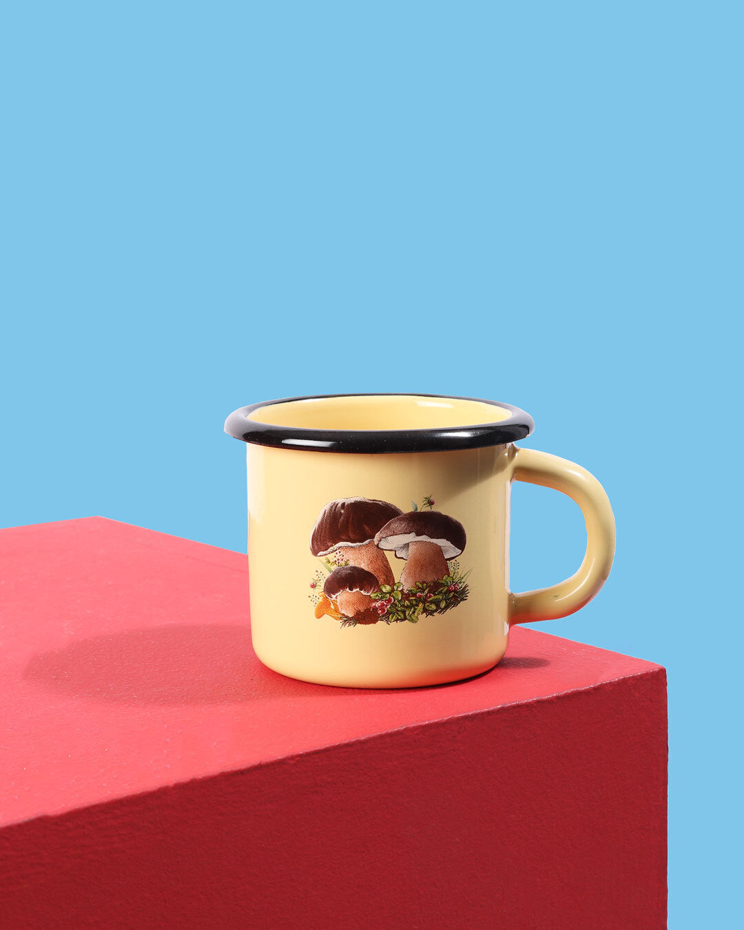 Small Enamel Mug, Mushrooms