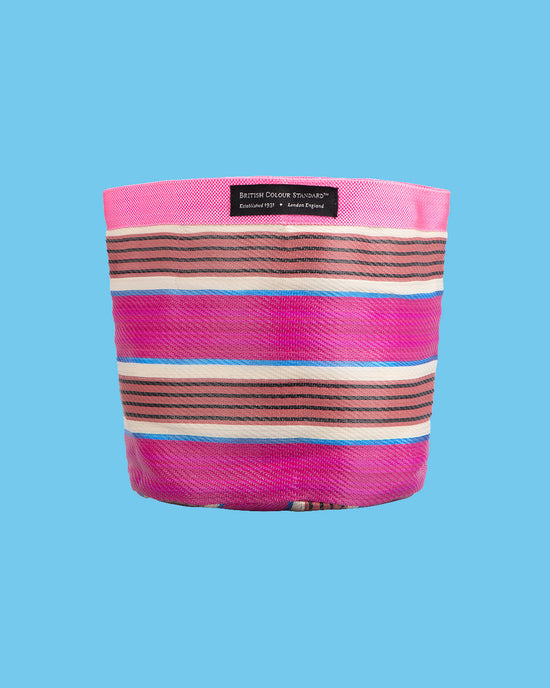Load image into Gallery viewer, Striped Plant Pot Cover Pink, Medium
