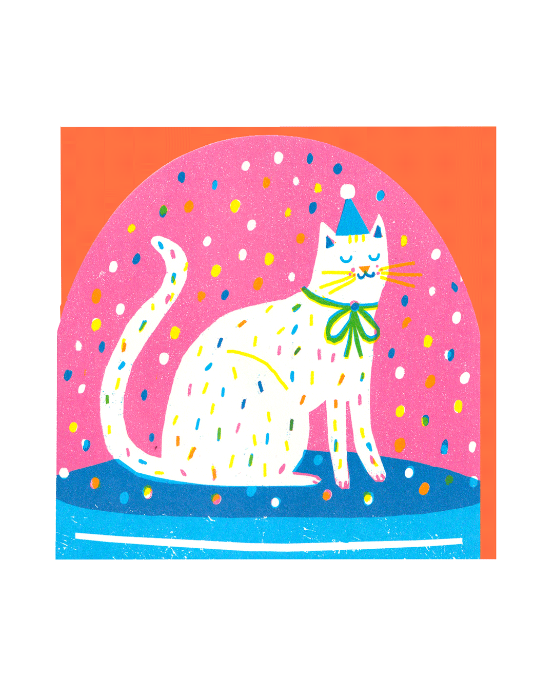 Load image into Gallery viewer, Party Cat Snowglobe Card
