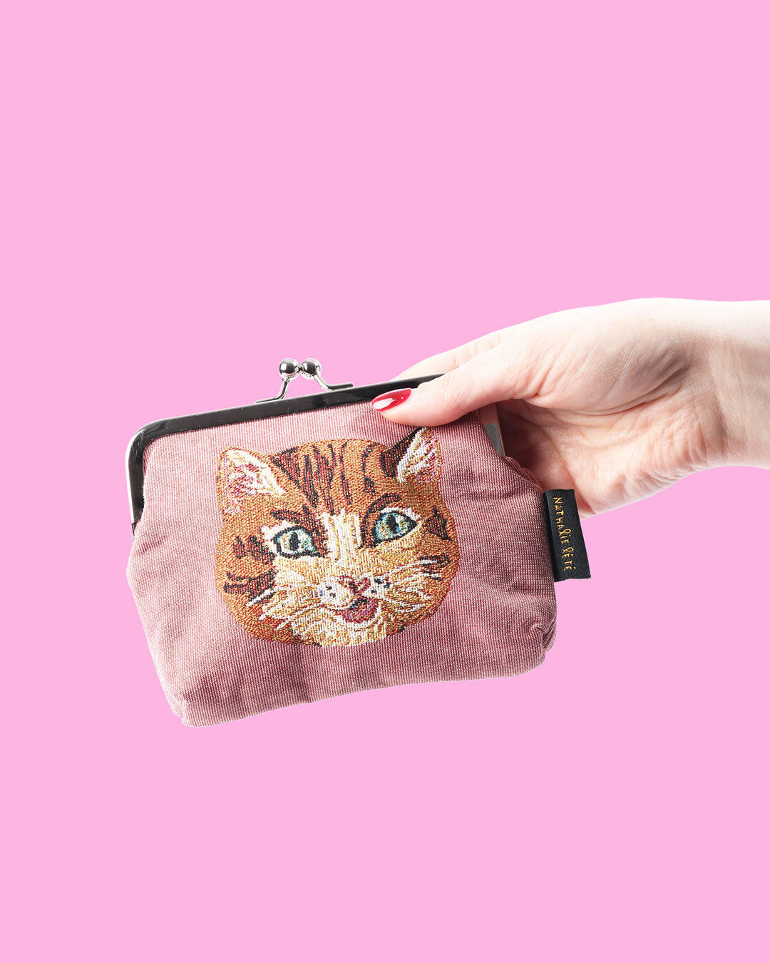 Nathalie Lété Orange Cat Purse