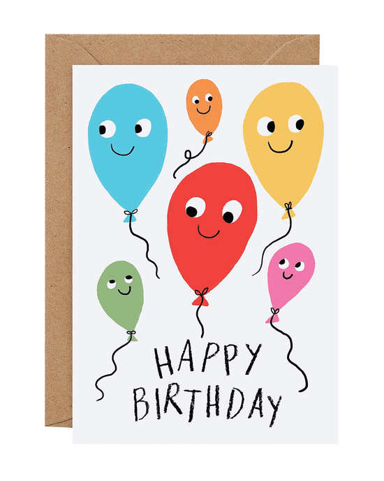 Happy Birthday Balloons Card