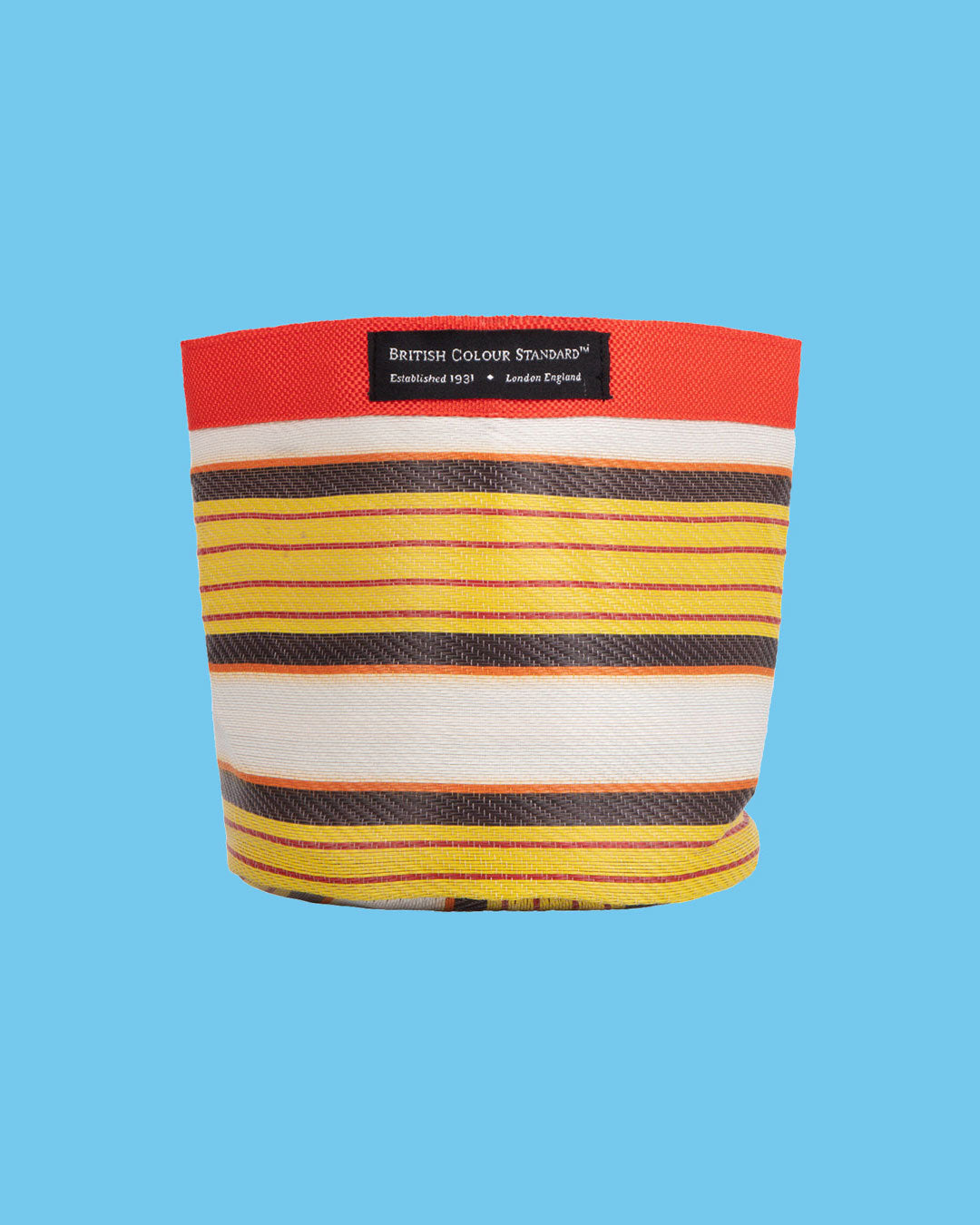 Load image into Gallery viewer, Striped Plant Pot Cover Yellow, Medium
